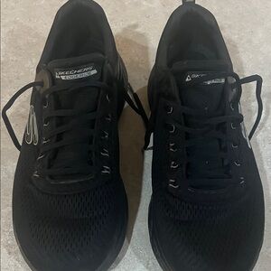 Skechers Black Lace-Up Sneakers
